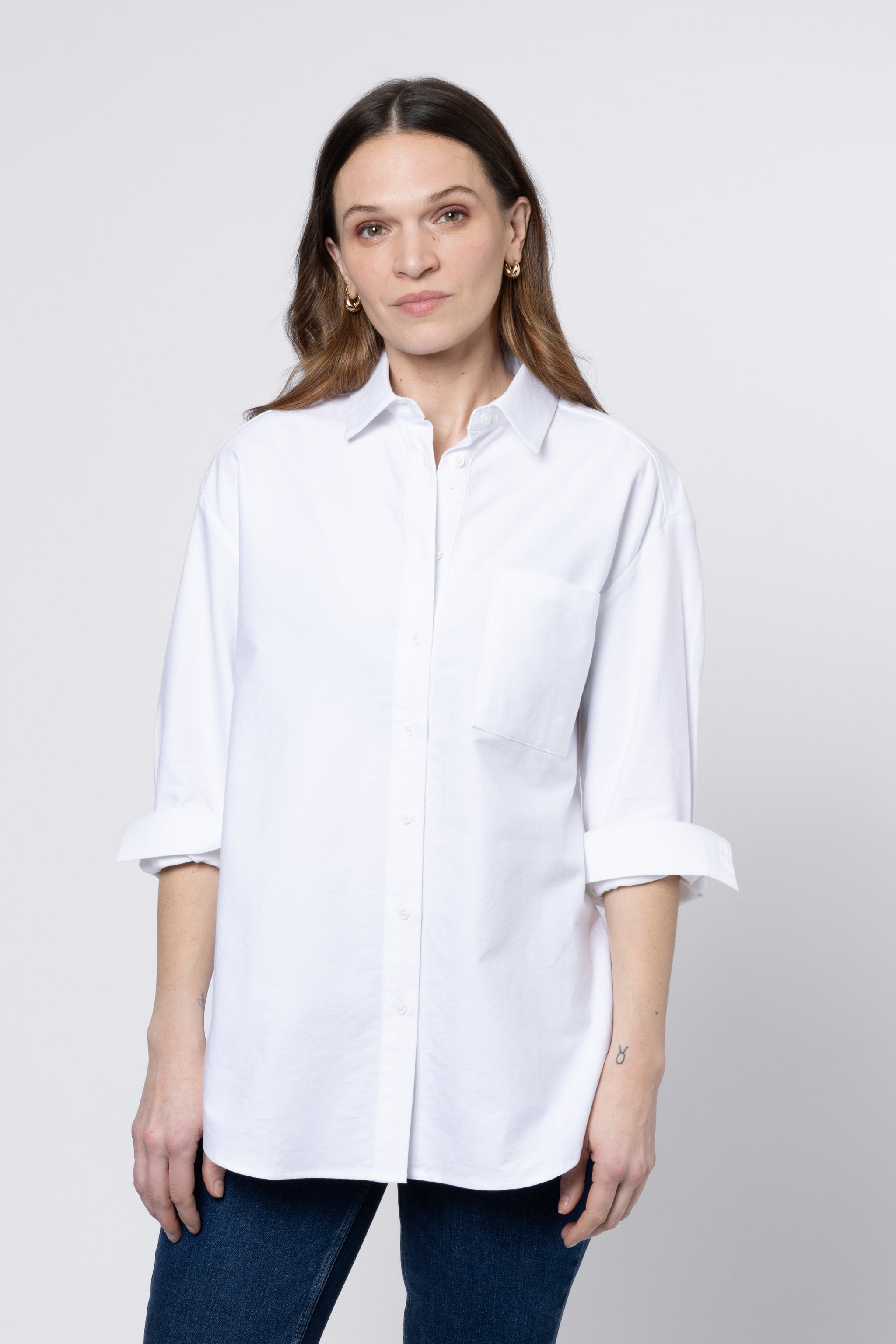 Pucker Weave Perfect Shirt in White