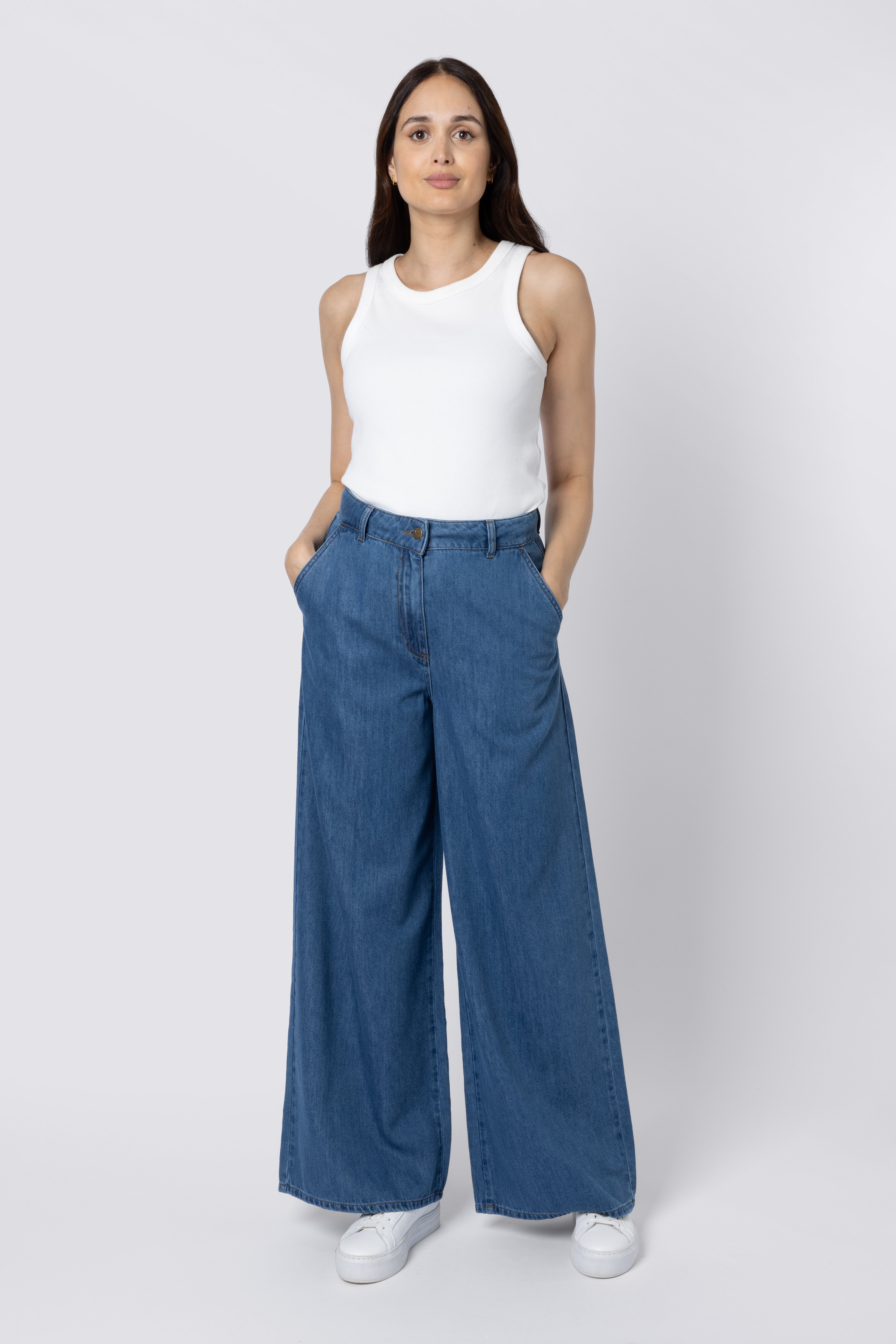 Whitney Wide Leg Jeans - blue