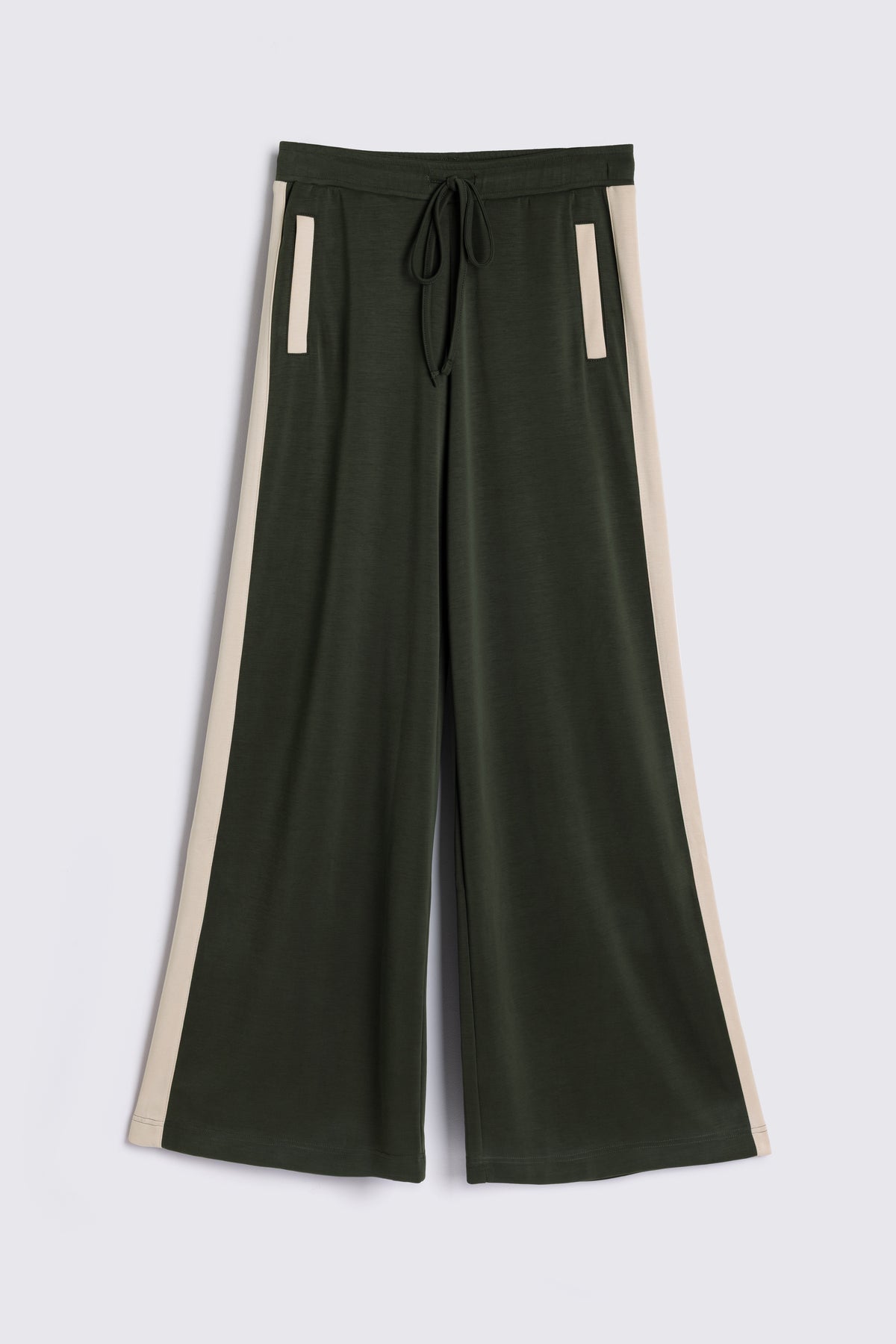 Elsie Modal Wide Leg Joggers - Olive