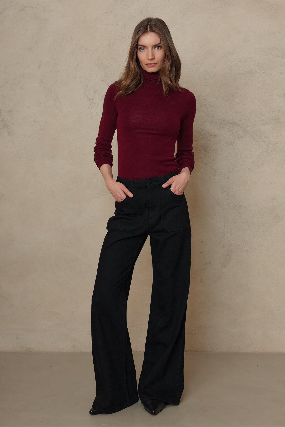 Frankie Wide Leg Jeans - Black
