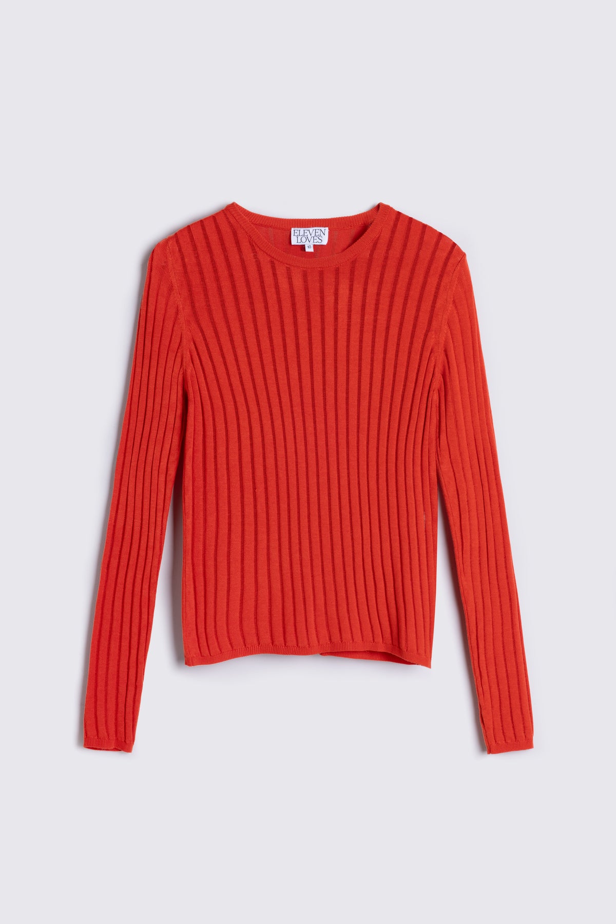 Iggy Sheer Rib Jumper - Burnt Orange