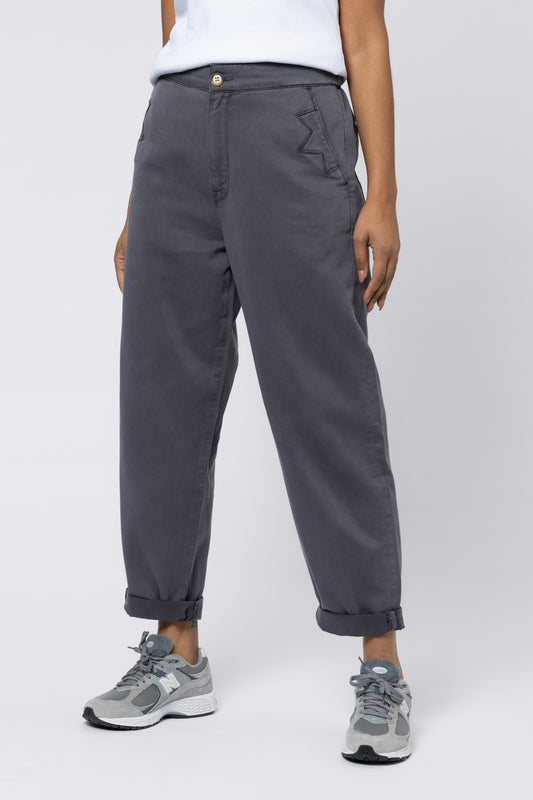 kate cargo trousers womens trousers cargo bottoms mushrom grey cargo trousers sustainable ellen loves 11loves eleven loves