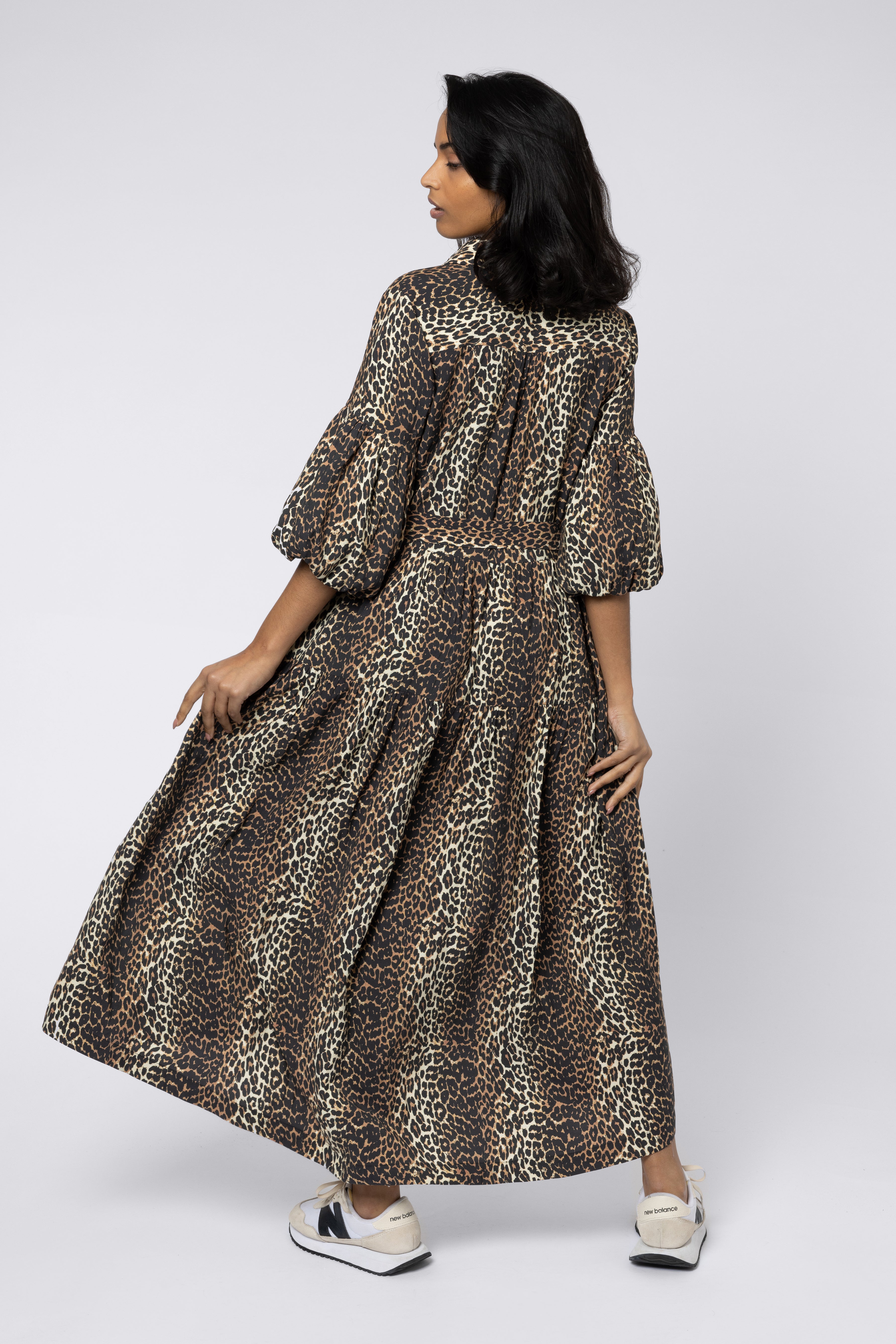 Cheetah print dress with sleeves hotsell