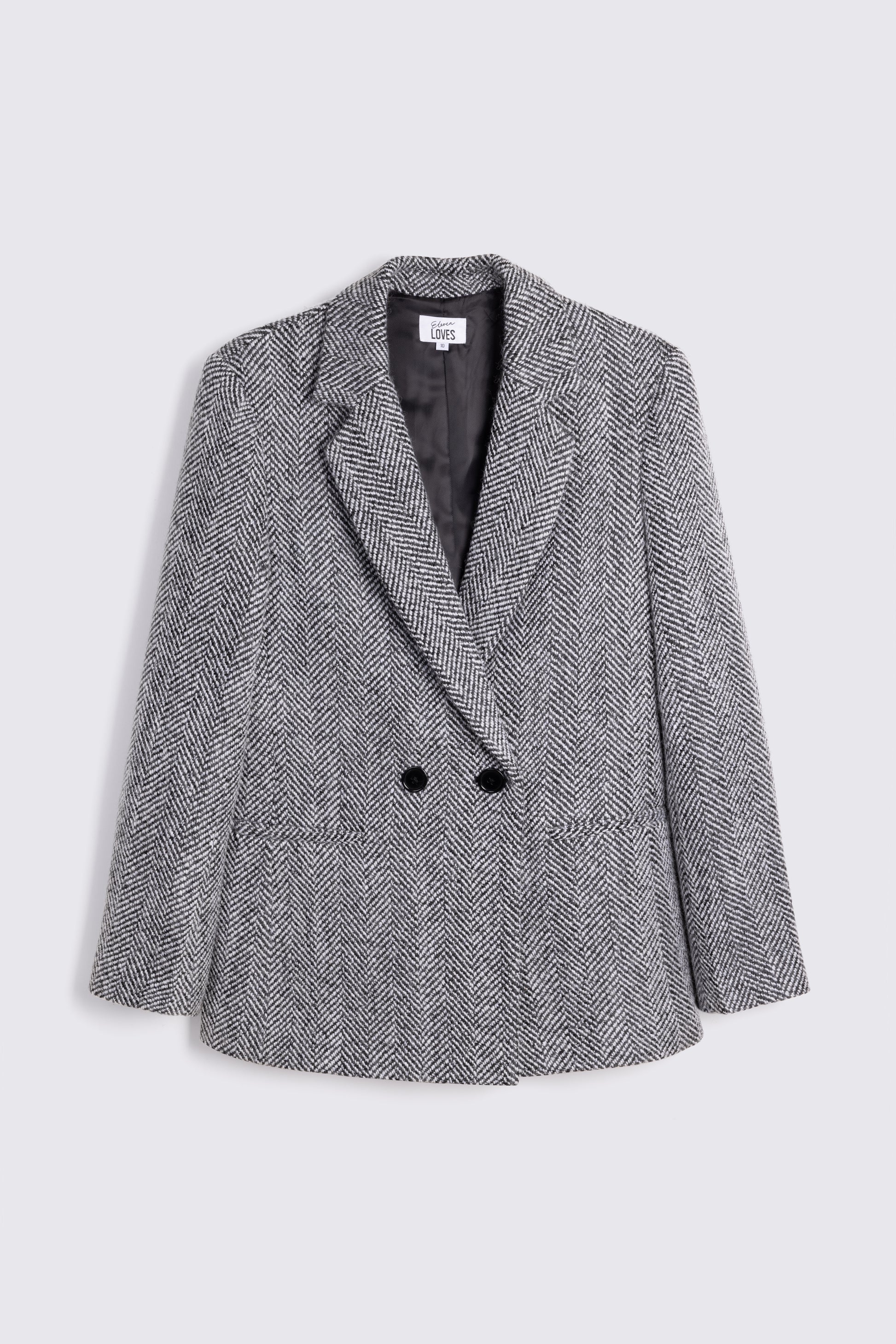 Ladies Tweed Blazer on white background Elevenloves.co.uk