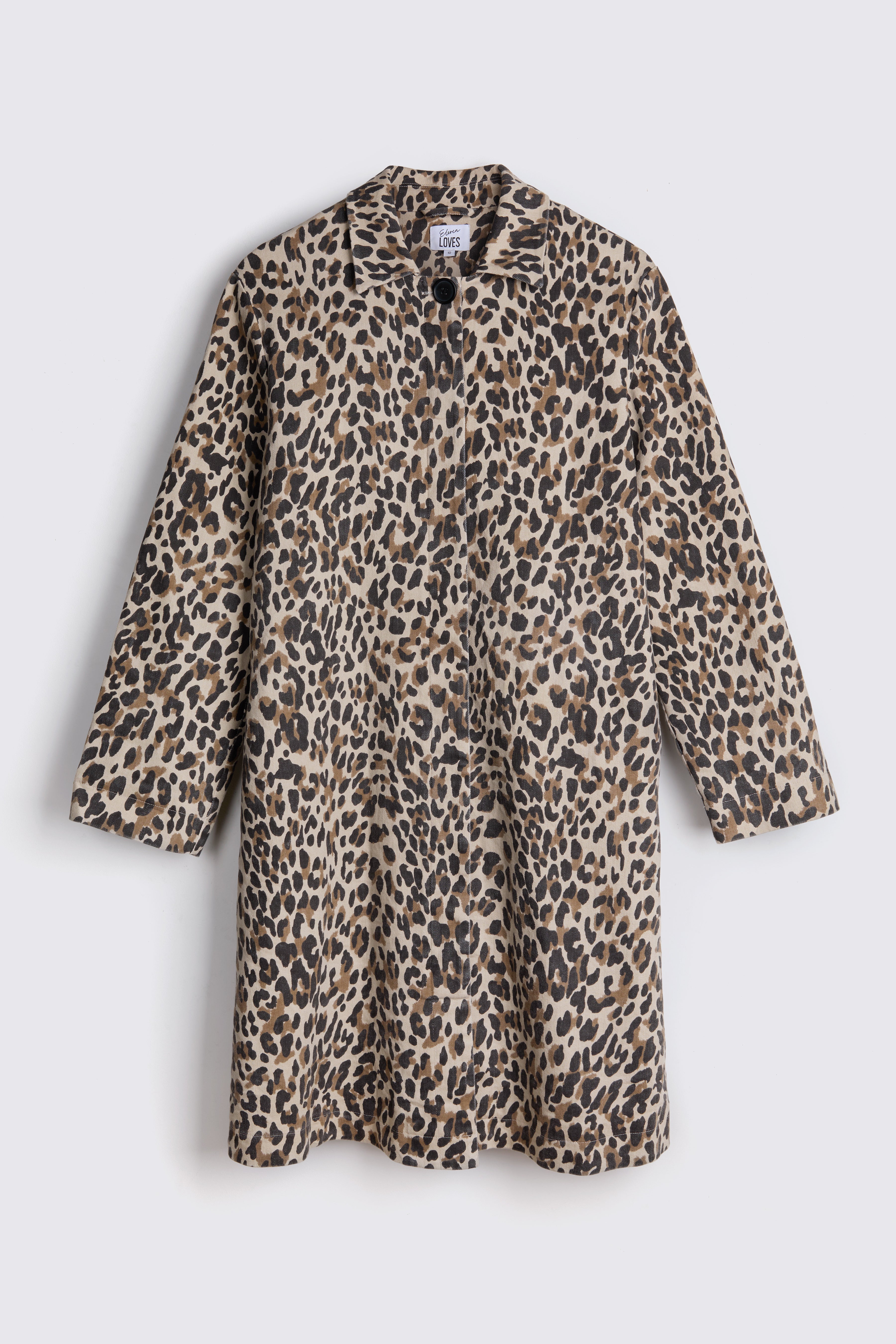 leopard coat on white background
