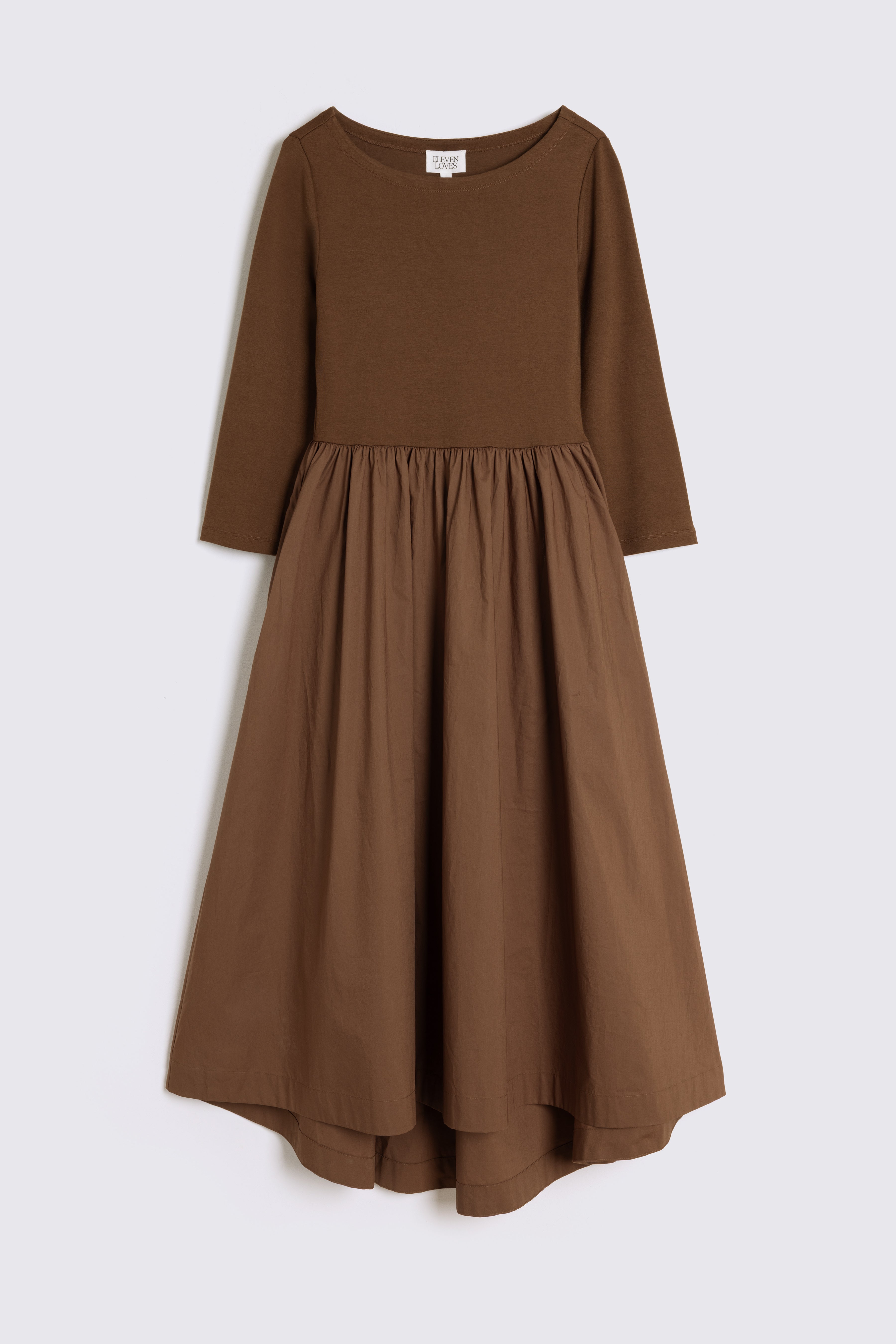Marnie Dipped Hem Dress - Chocolate