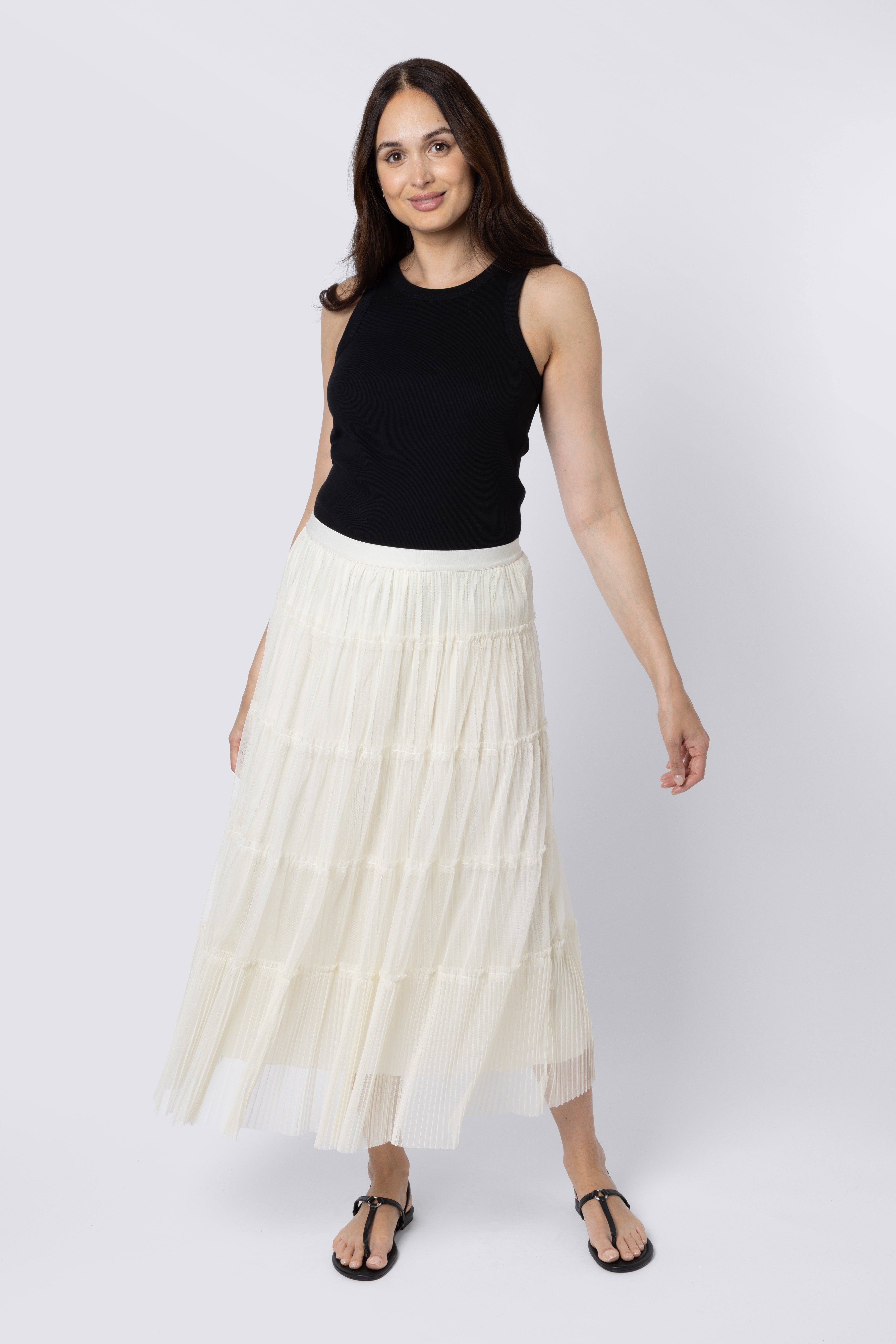Maya Rib Jersey Vest - Black