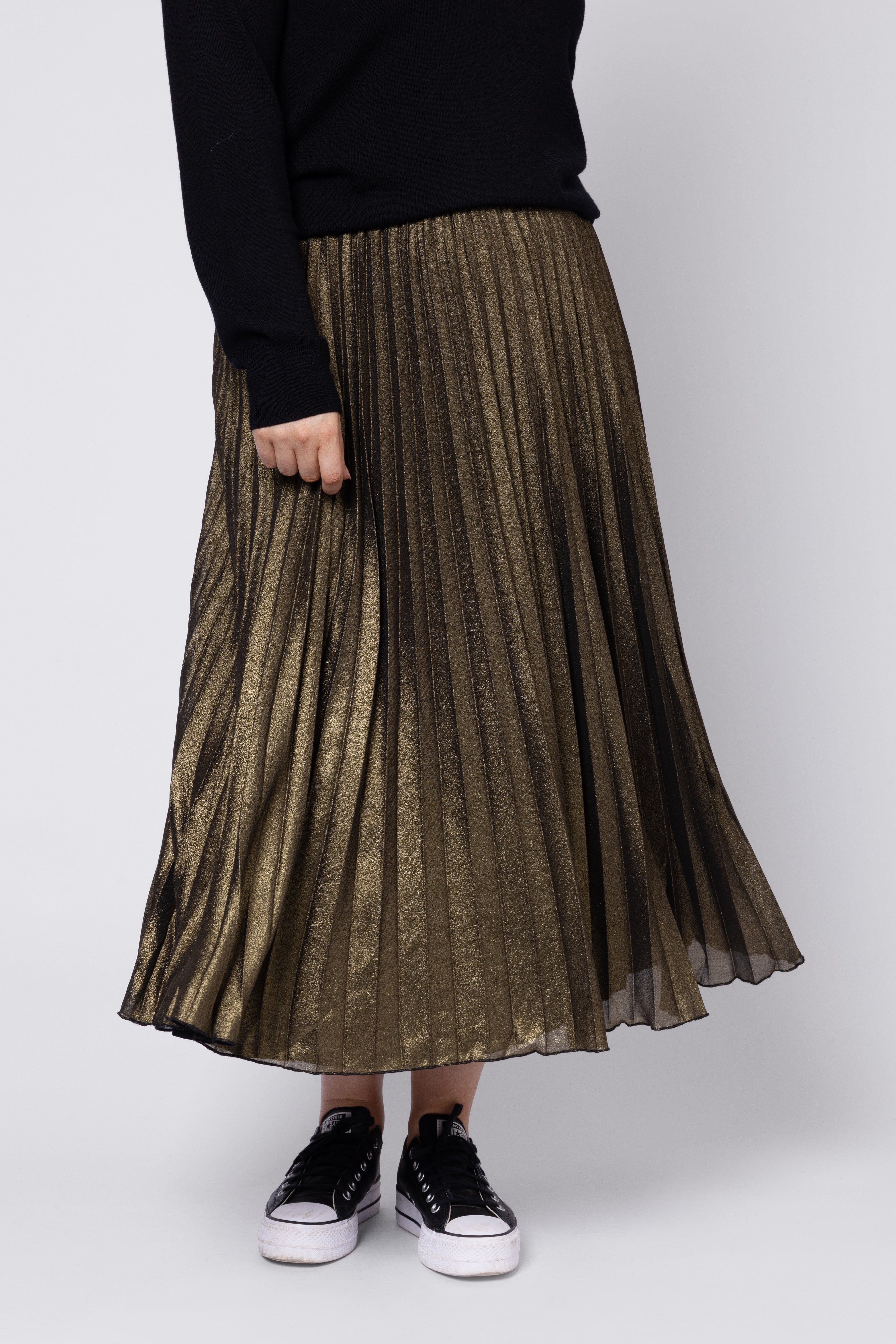 MIA GOLD PLEATED SKIRT