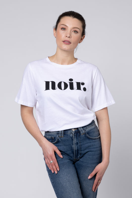 Noir Boyfriend T-Shirt (White)