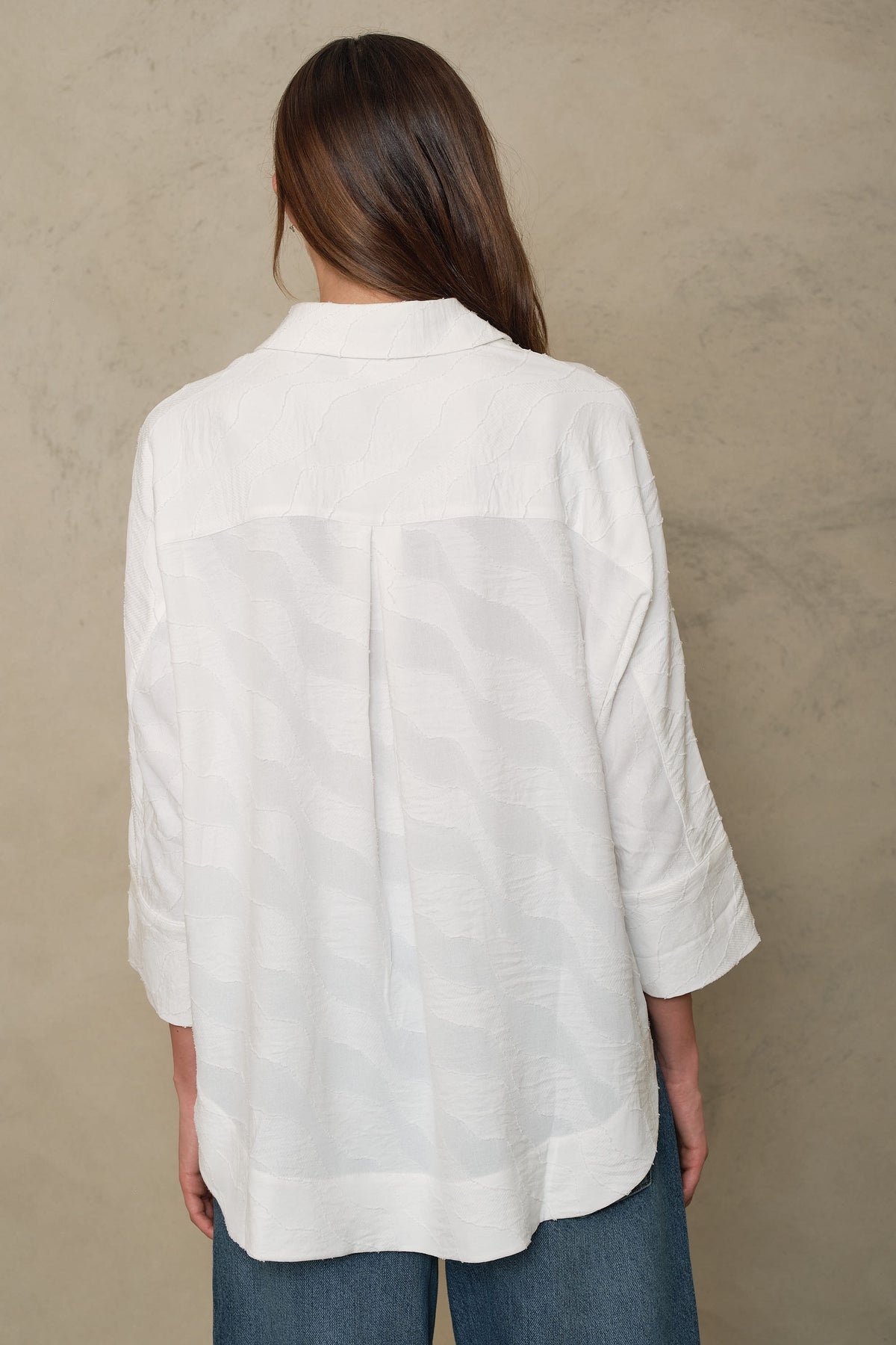 Olivia Textured Shirt - White