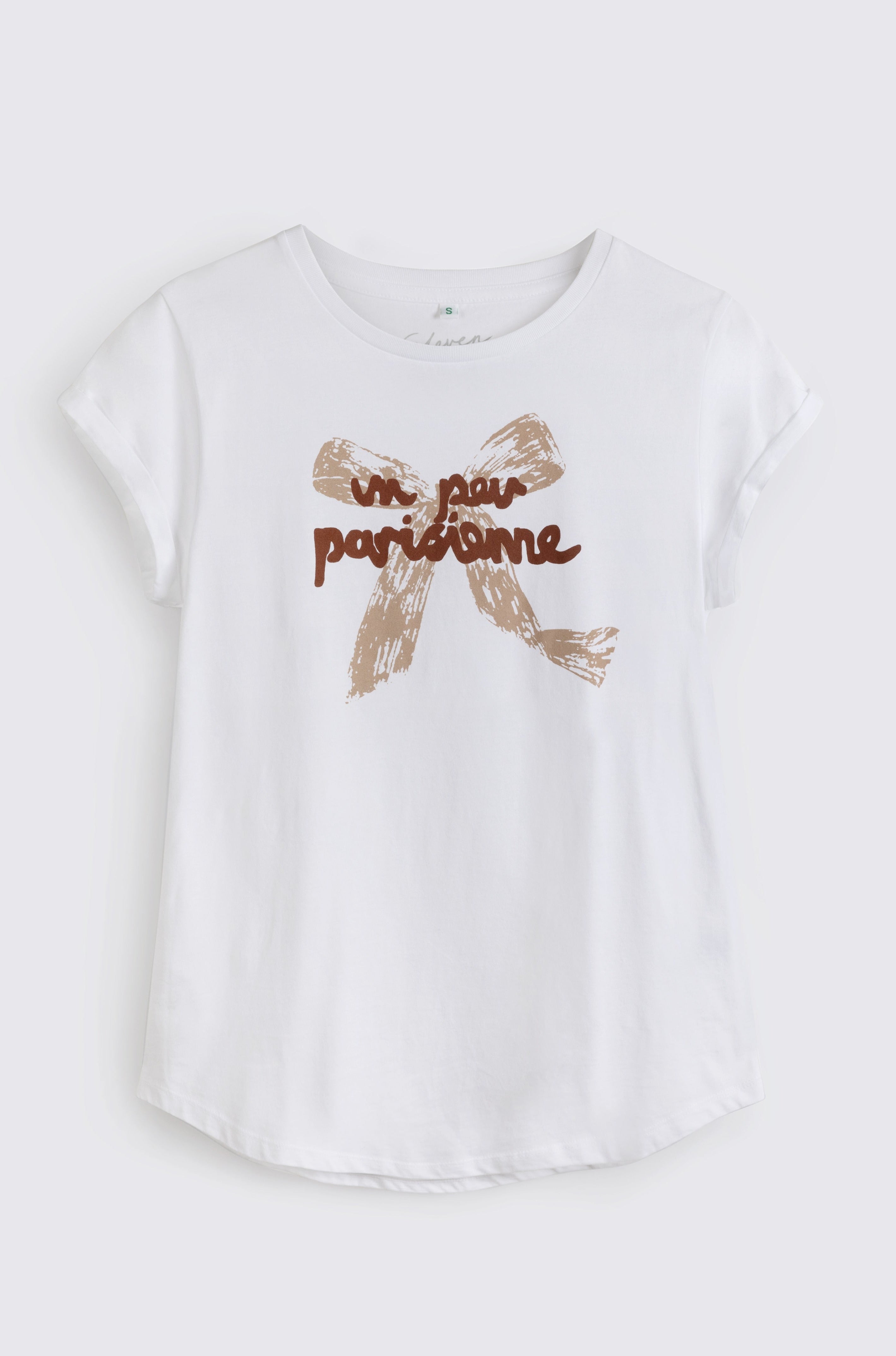 PARISIENNE BOW NEAT FIT T-SHIRT PRINTED TSHIRT WOMENS PRINTED T-SHIRT ELLEN LOVES 11LOVES ELEVEN LOVES