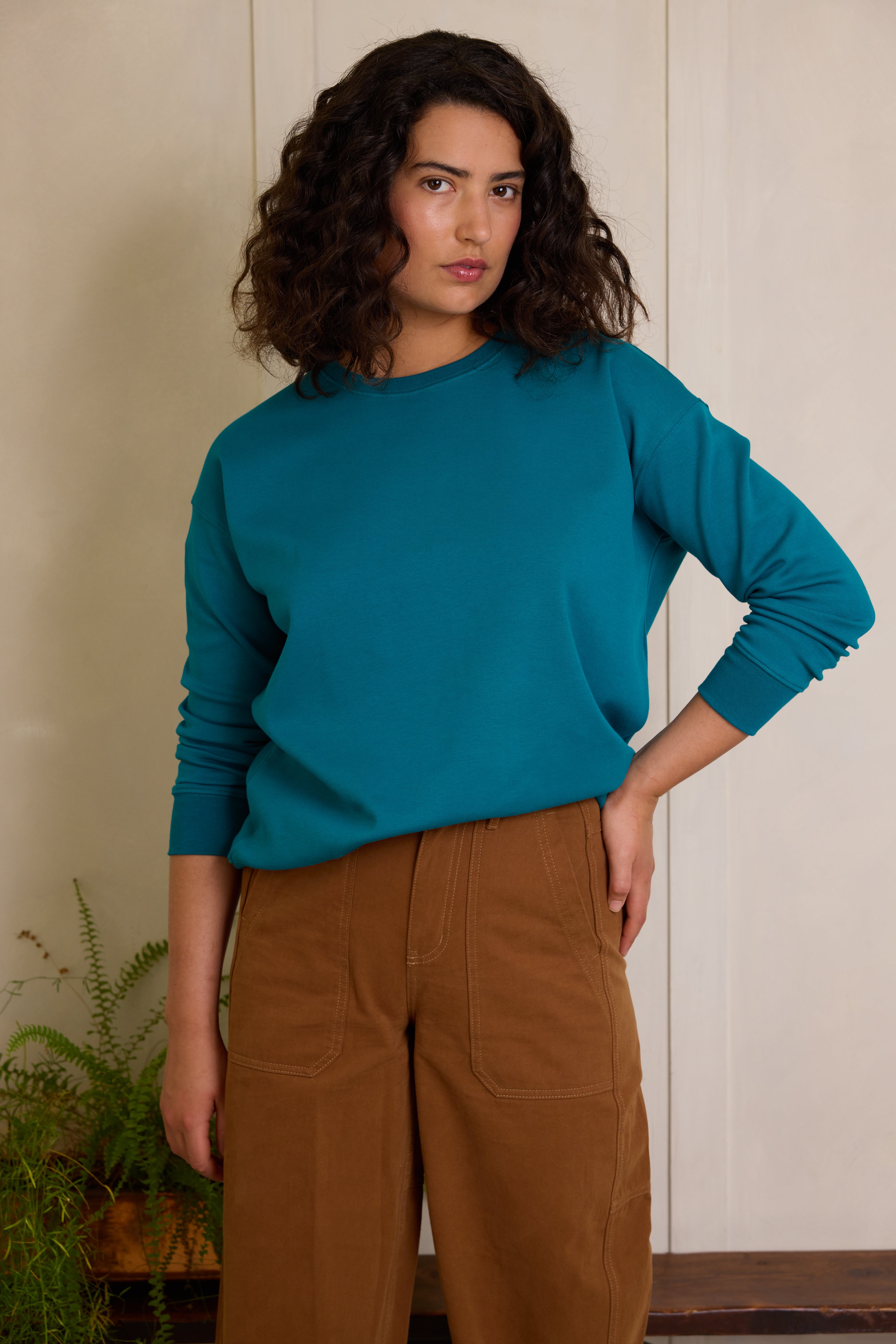 The Perfect Crew Neck Sweatshirt - Teal