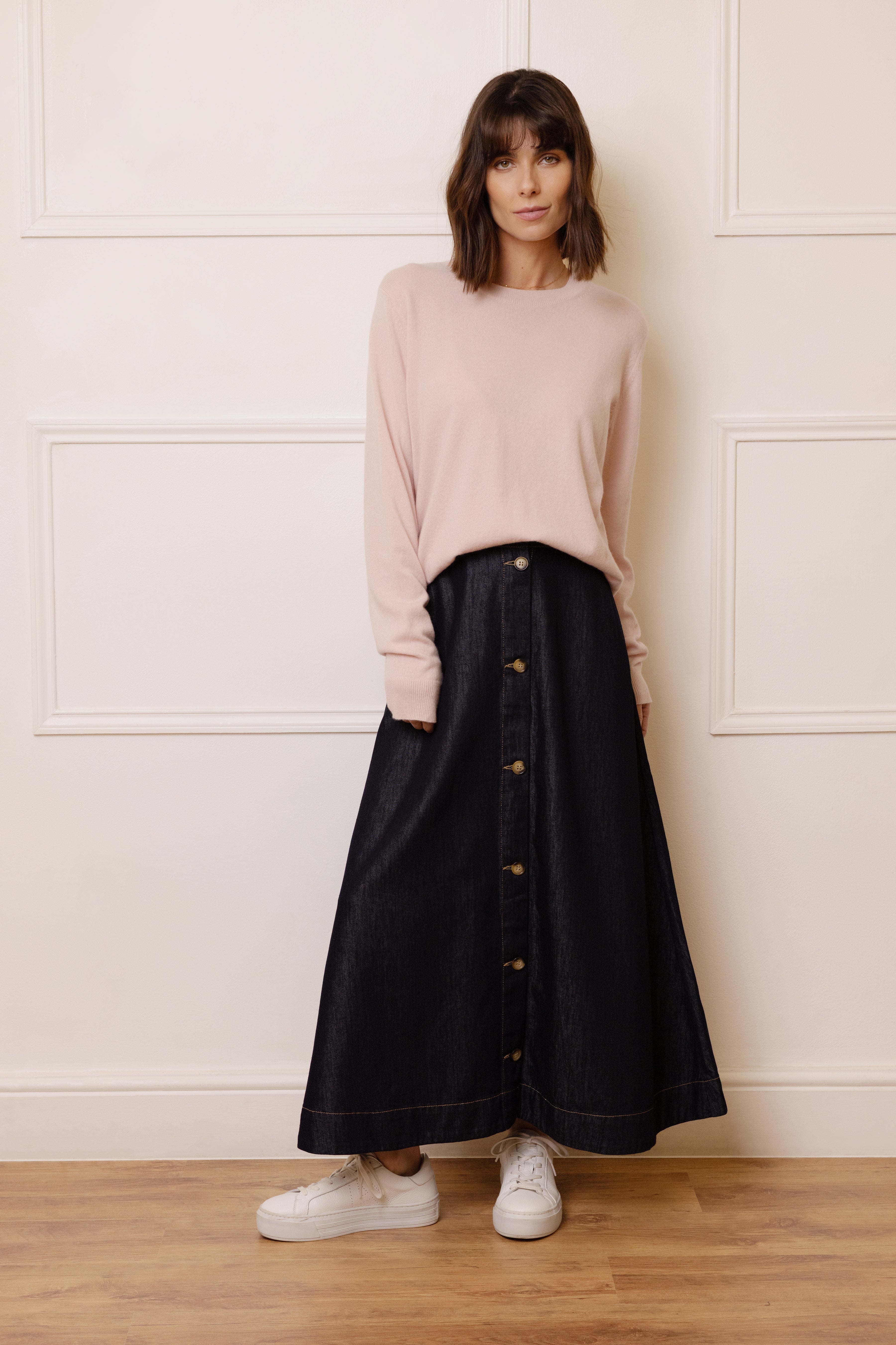 Alex Cashmere Blend Jumper - Blush - Eleven Loves