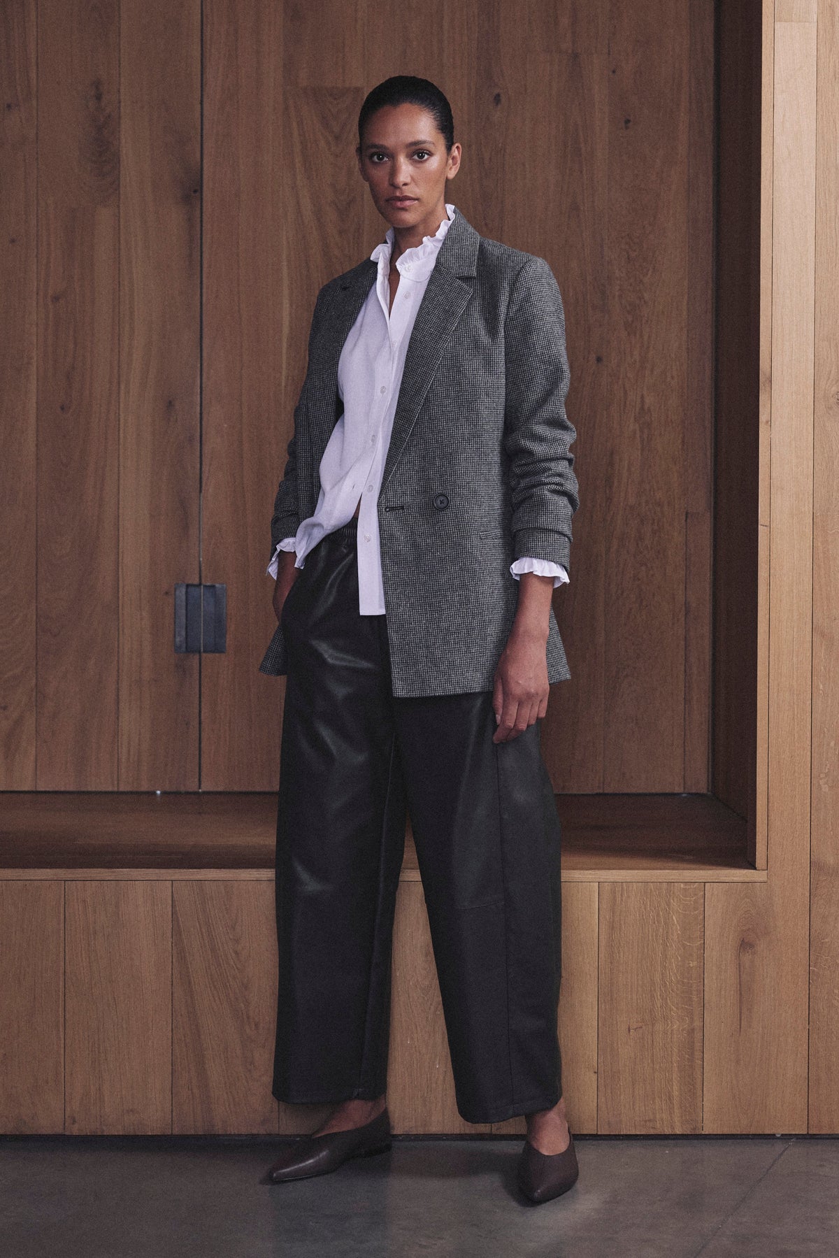 Teyha tweed blazer in houndstooth