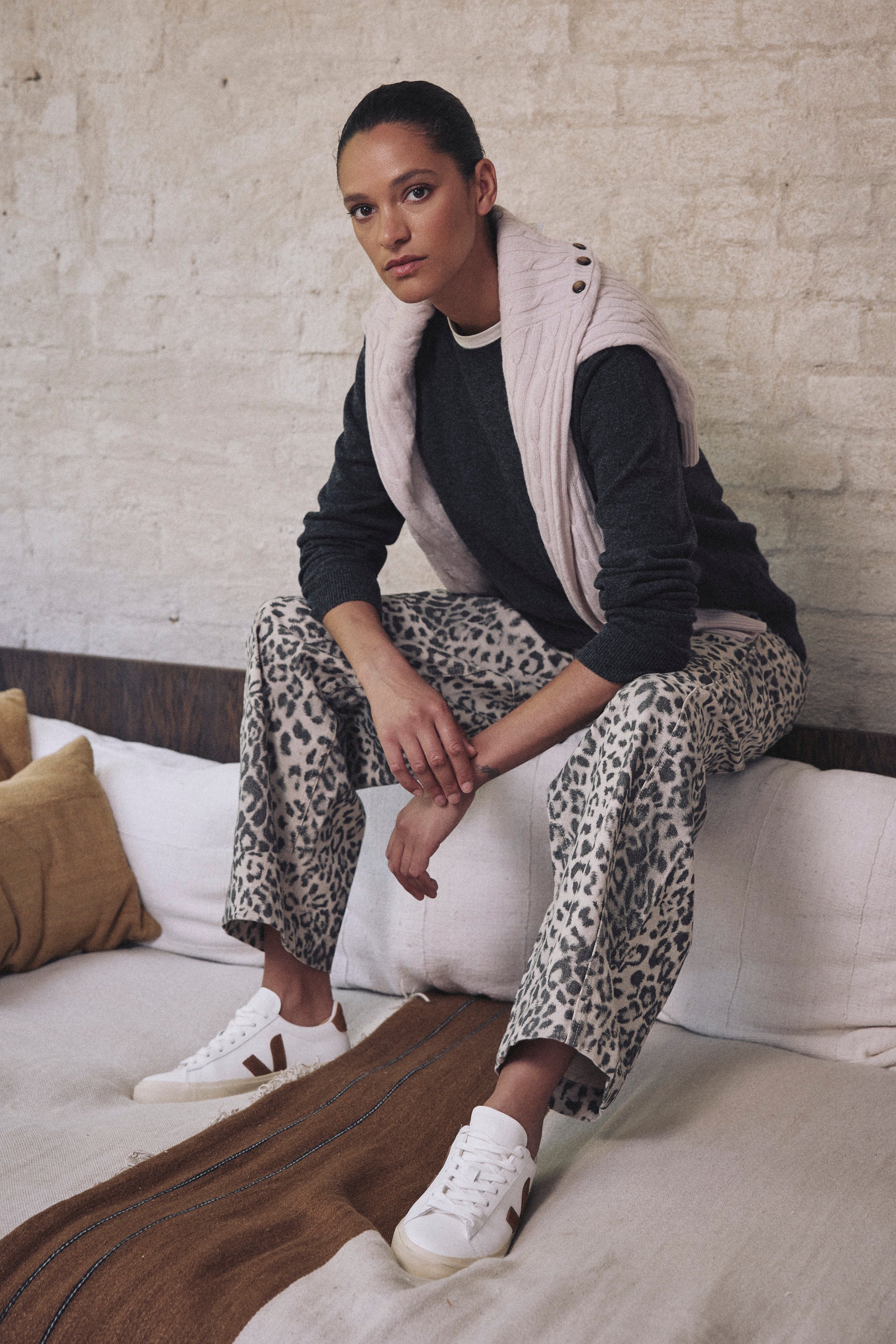 Billie Barrel Leg Trousers - Leopard