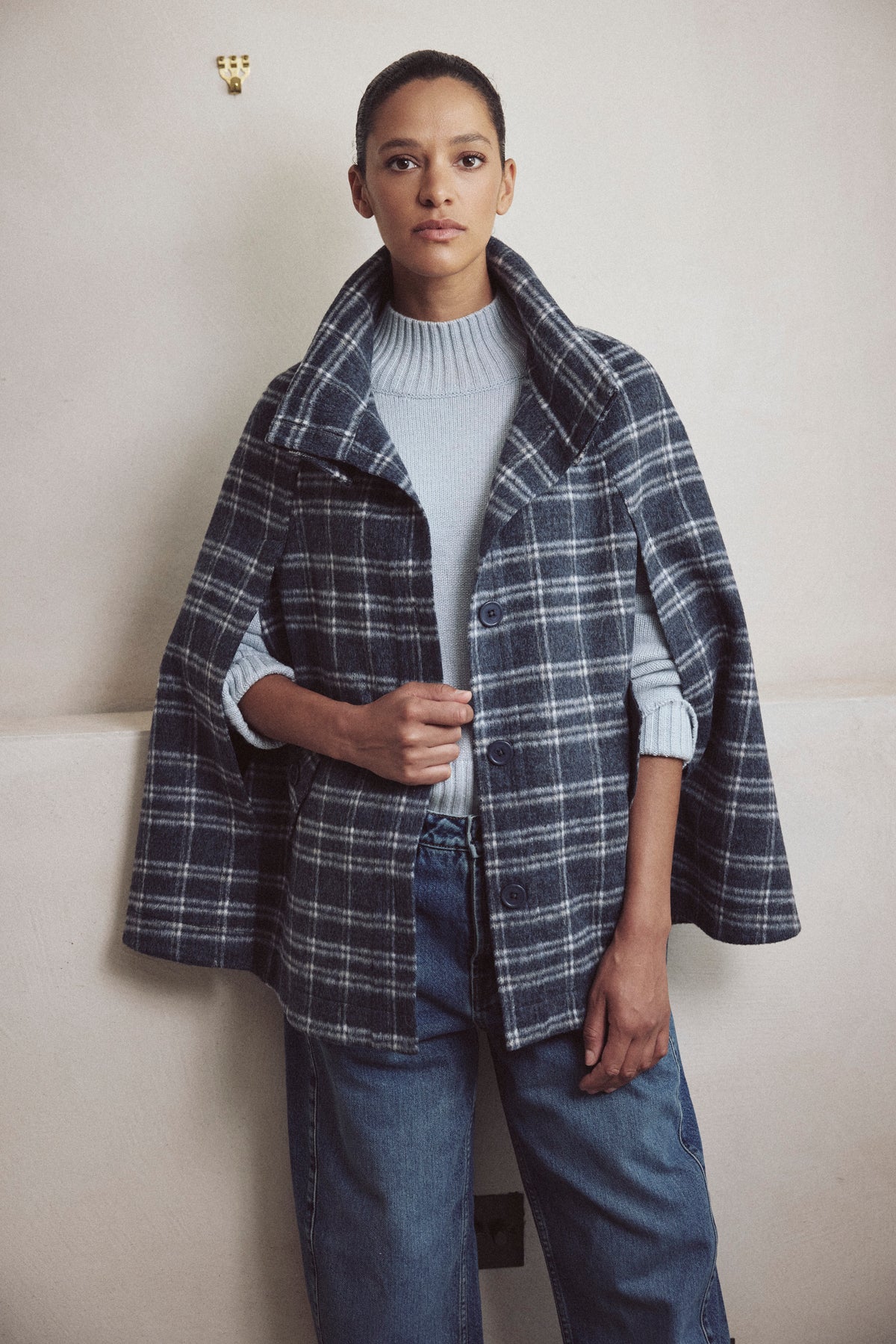 Audrey Wool Blend Cape