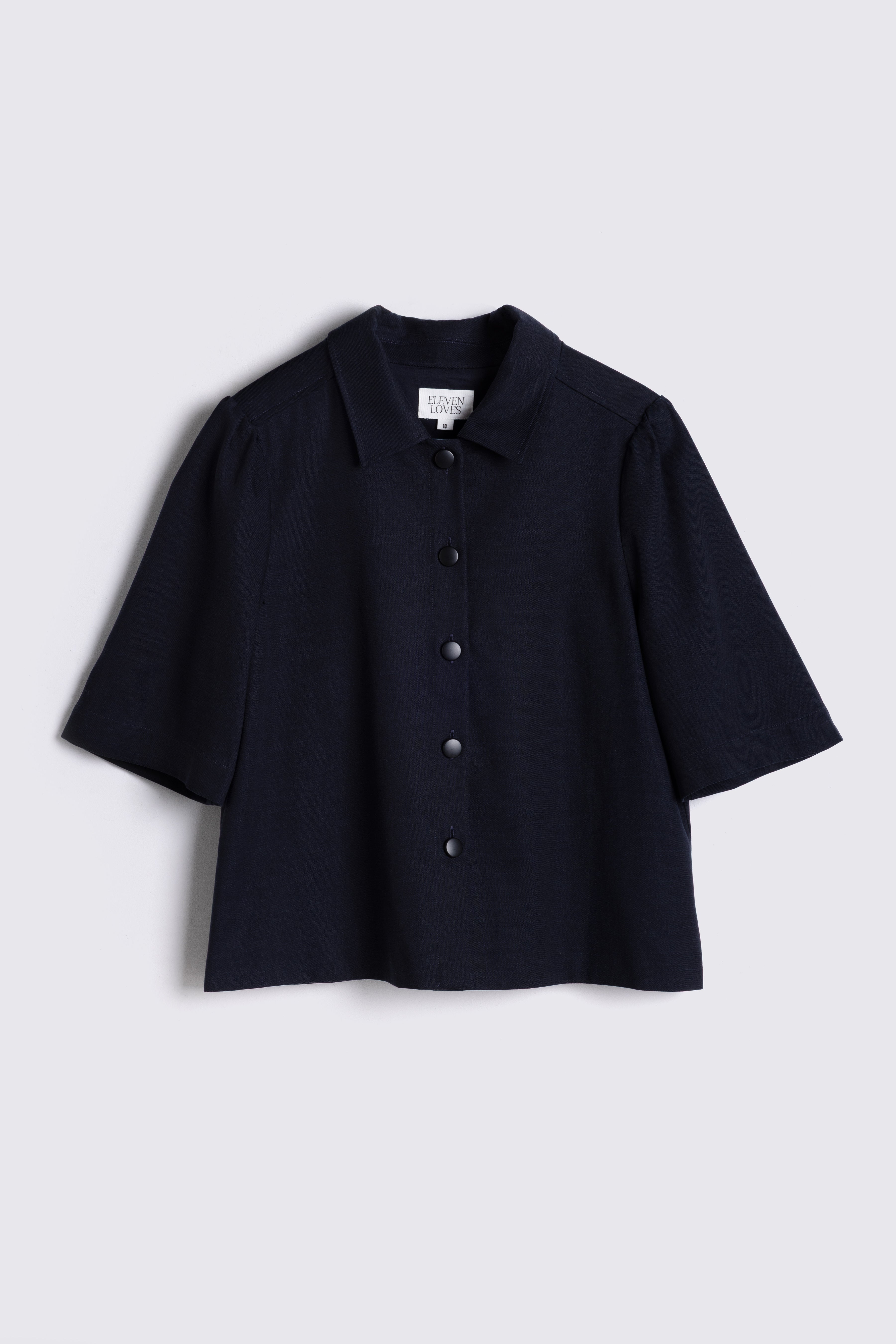 Short Sleeve Navy Blazer  on white background
