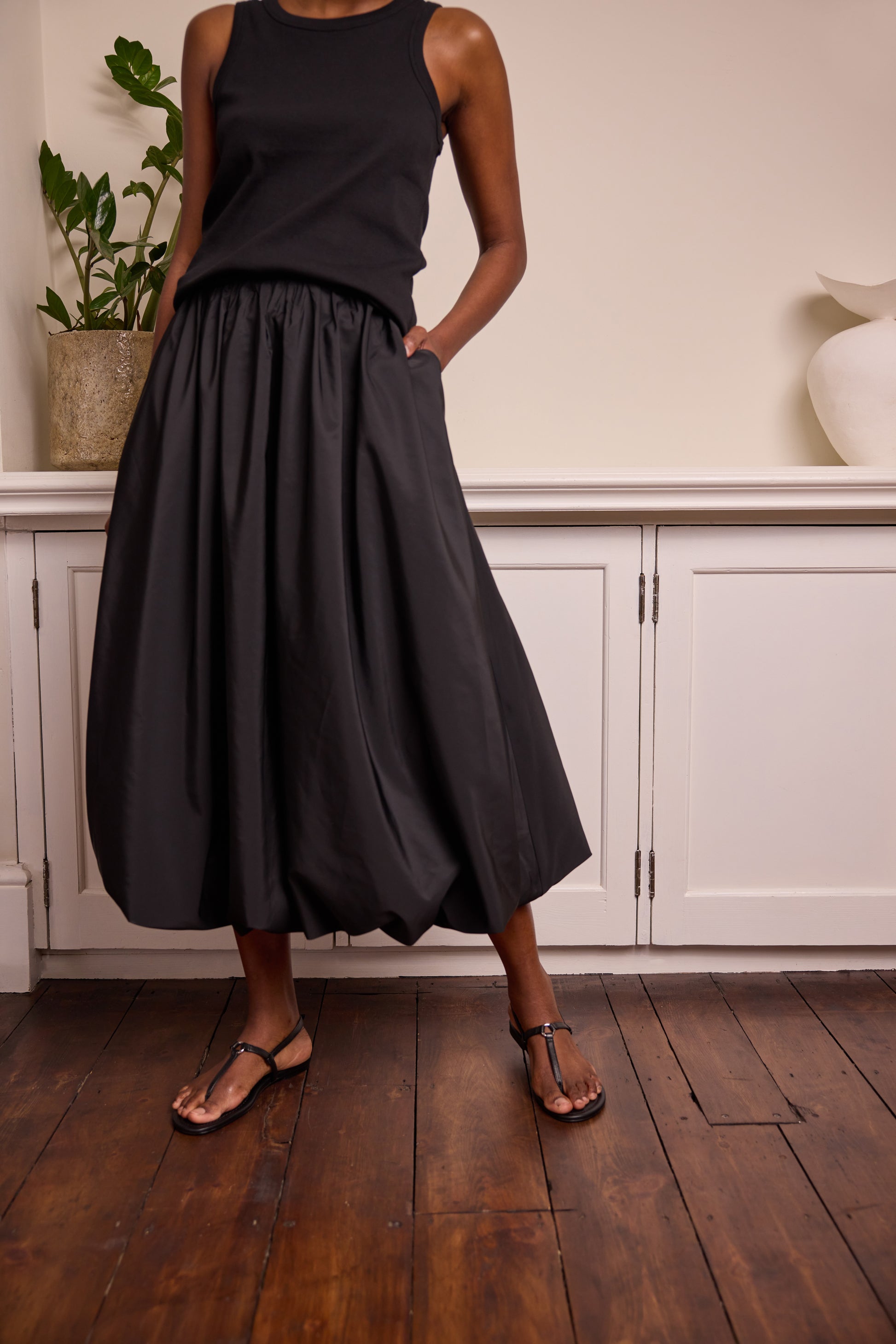 model wearing Skirt Bubble Elevenloves.co.uk
