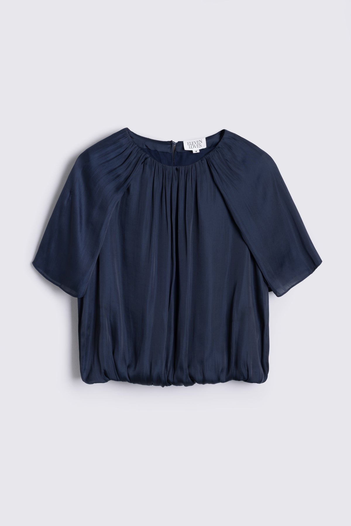 Sylvie Draped Blouse - Navy