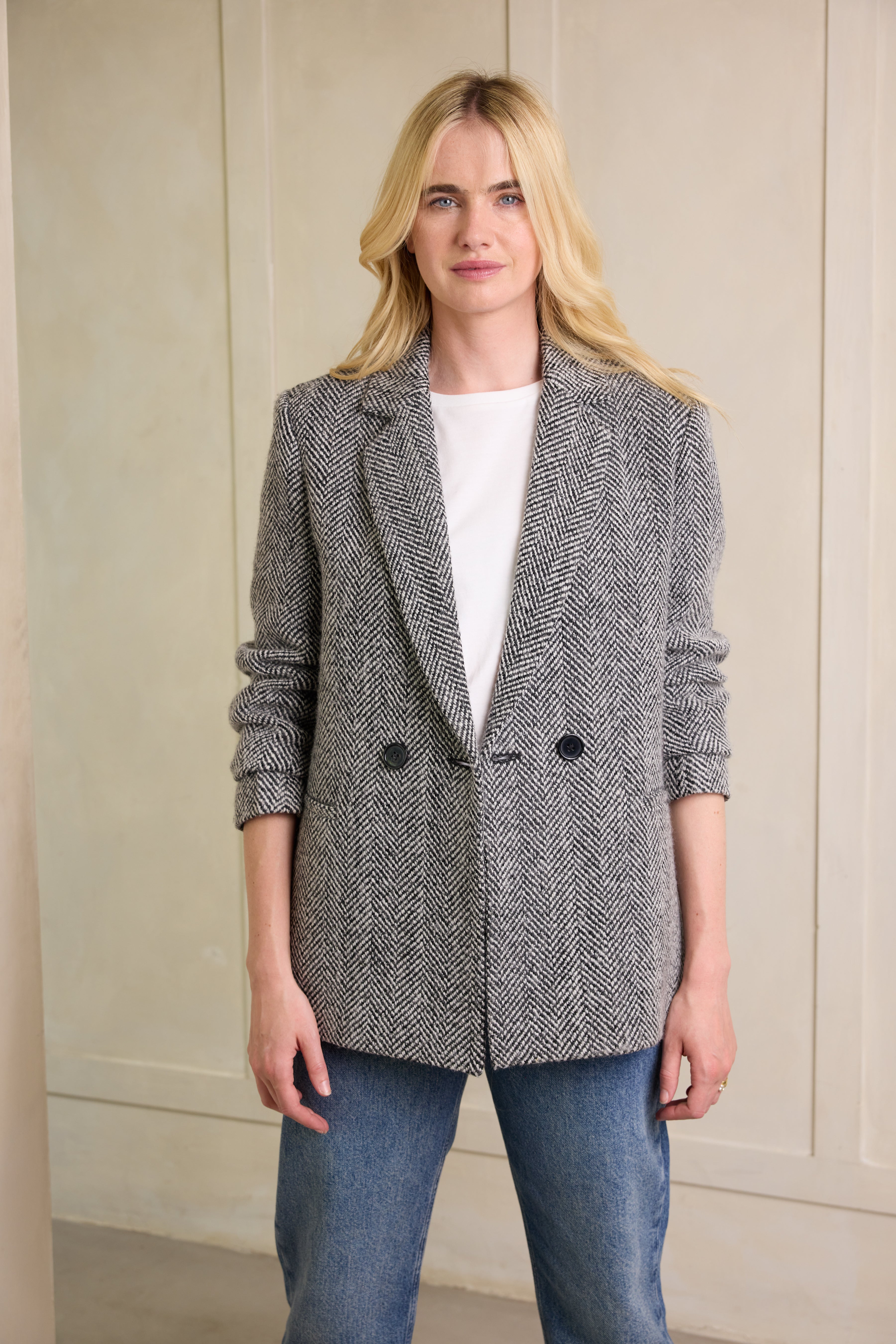 Teyha Tweed Blazer - Black/White