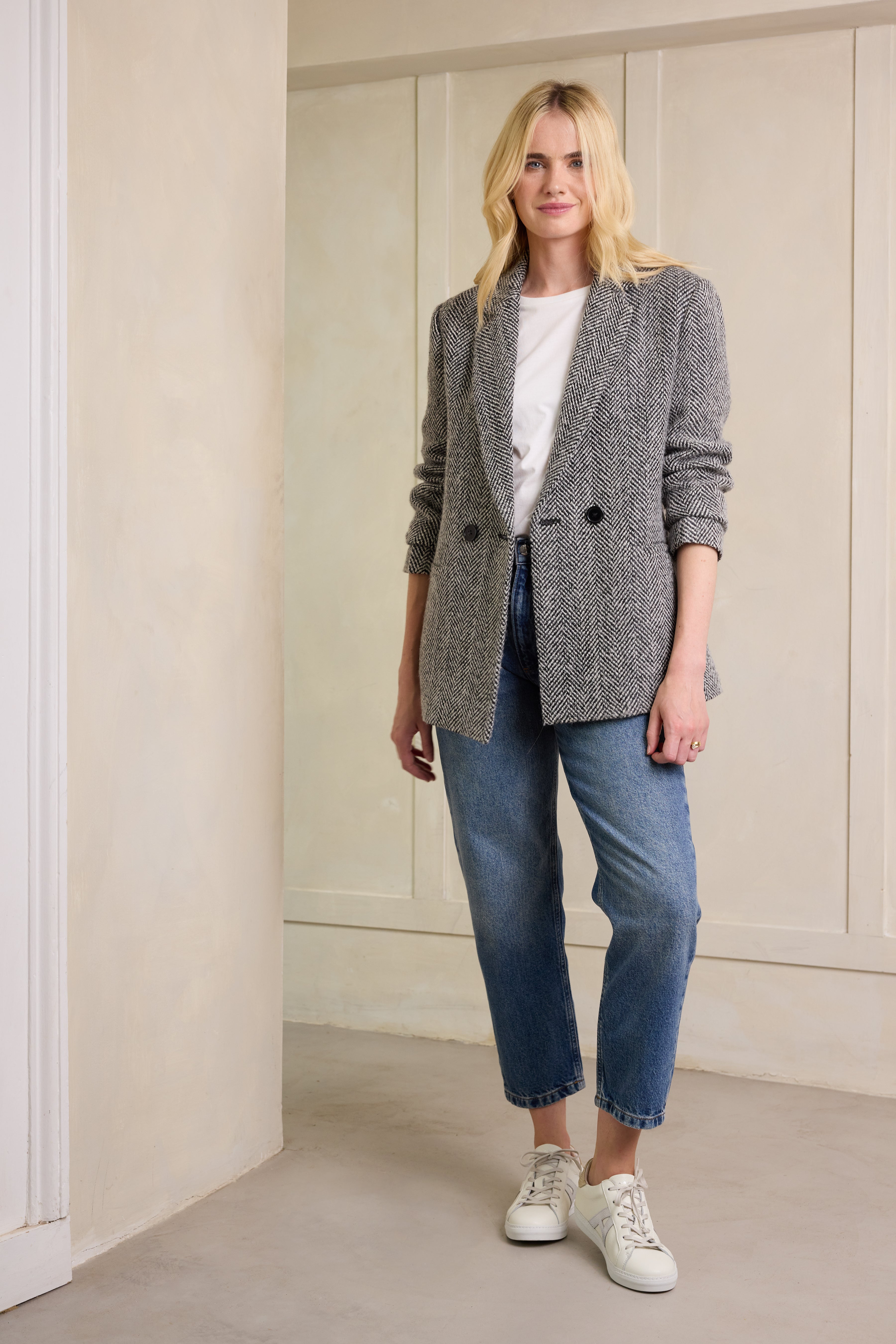 Teyha Tweed Blazer - Black/White