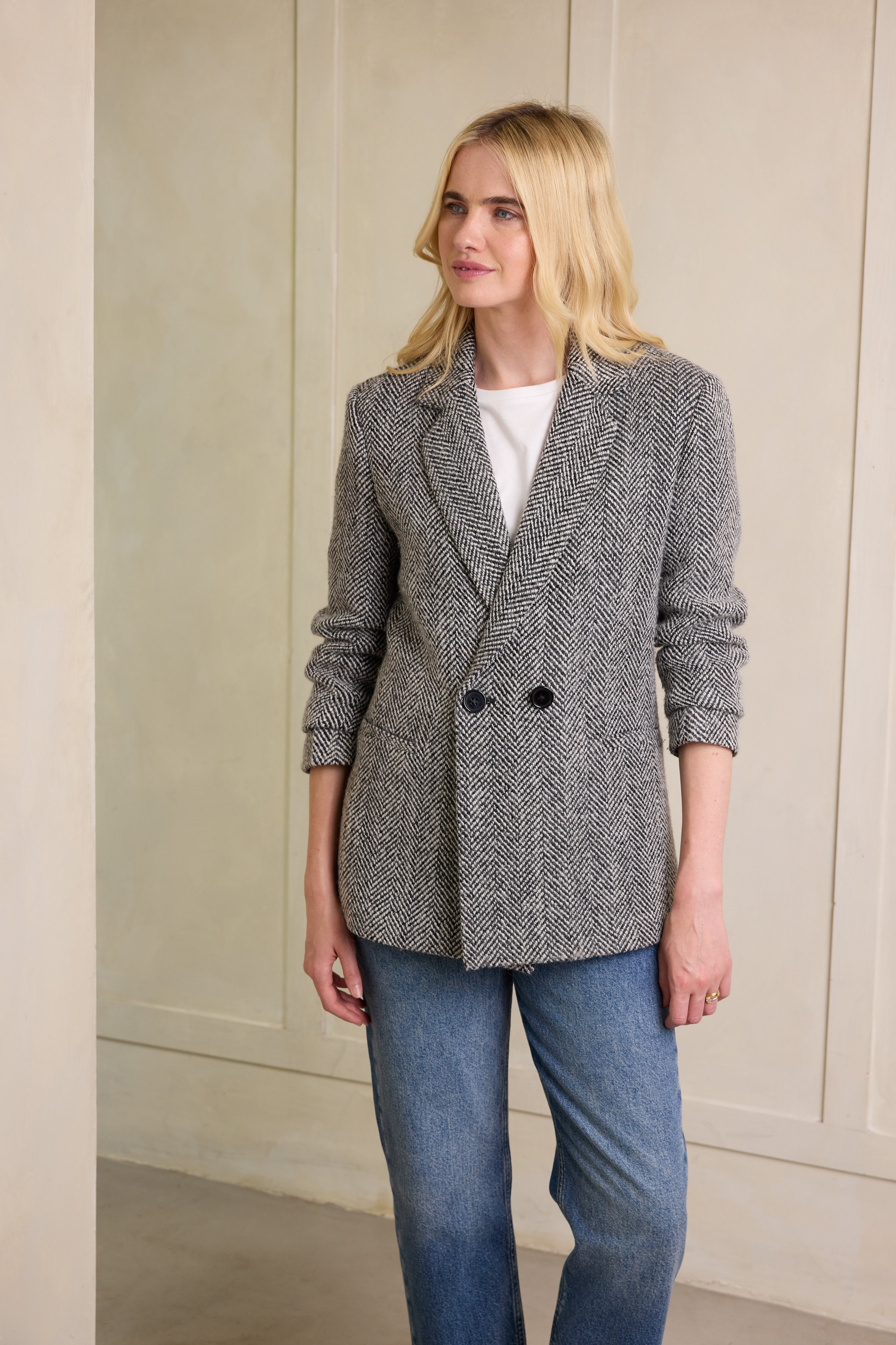 Teyha Tweed Blazer - Black/White