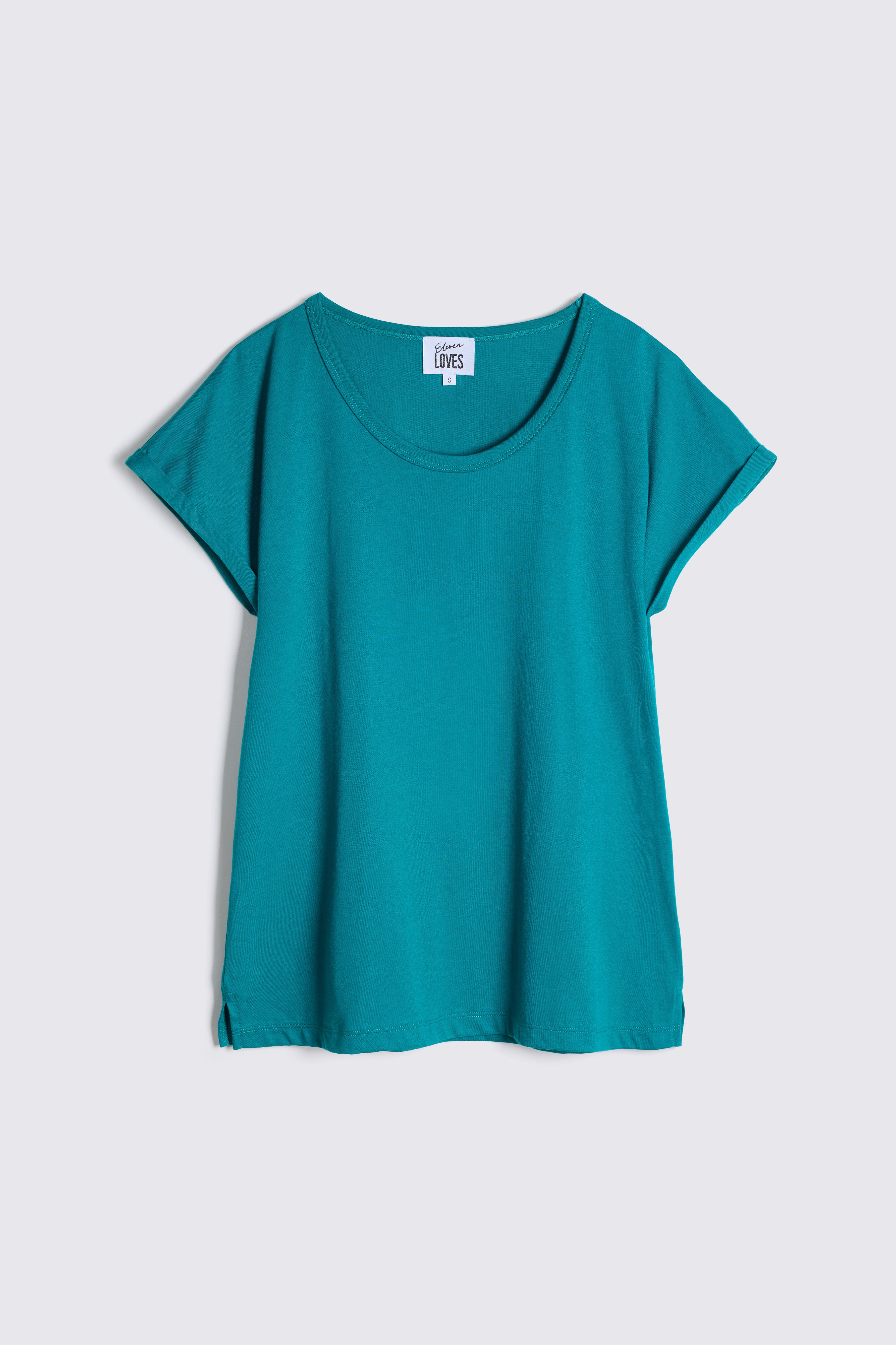 The Perfect Roll Sleeve T-Shirt - Teal