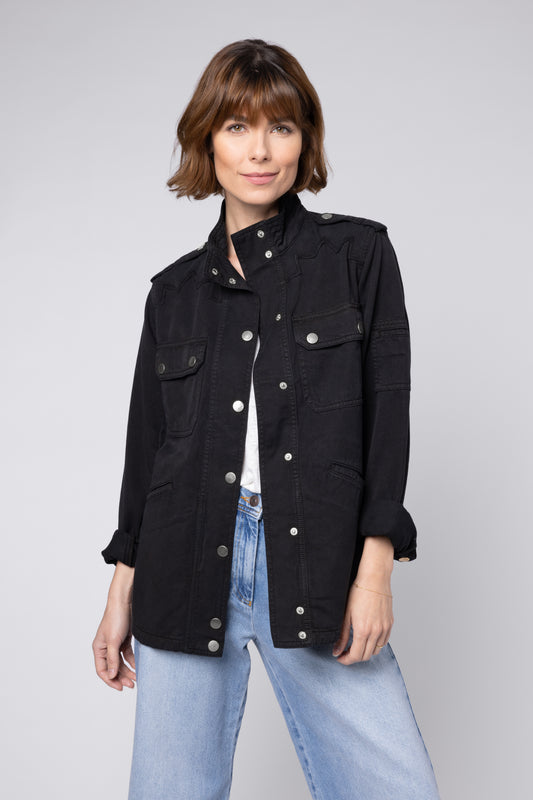 TINA UTILITY JACKET BLACK JACKER SHACKET BUTTON UP SHACKET ELLEN LOVES 11LOVES ELEVENLOVES