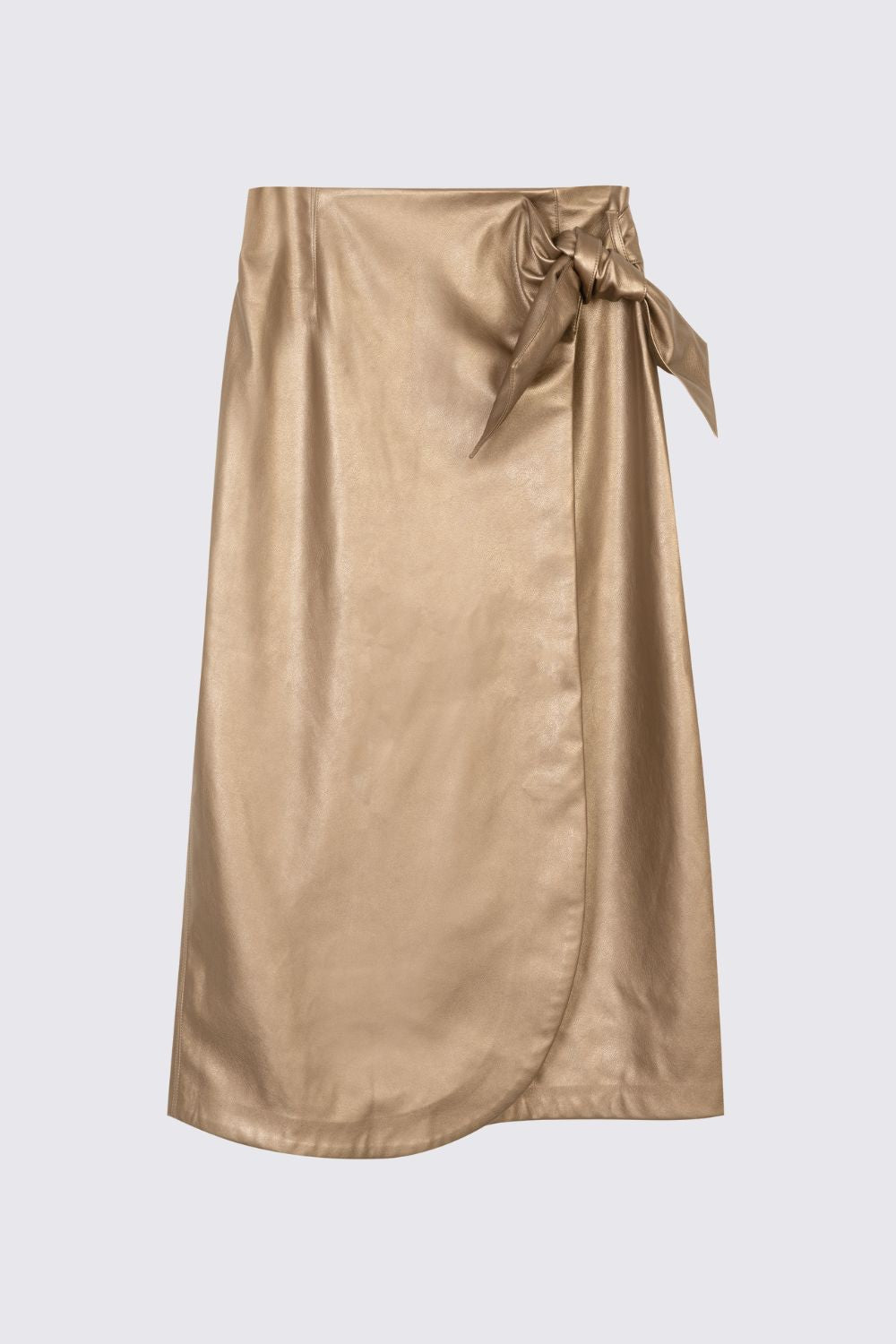 gold wrap skirt maxi skirt tie skirt Eleven Loves elevenloves 11 loves ellenloves faux leather sustainable 