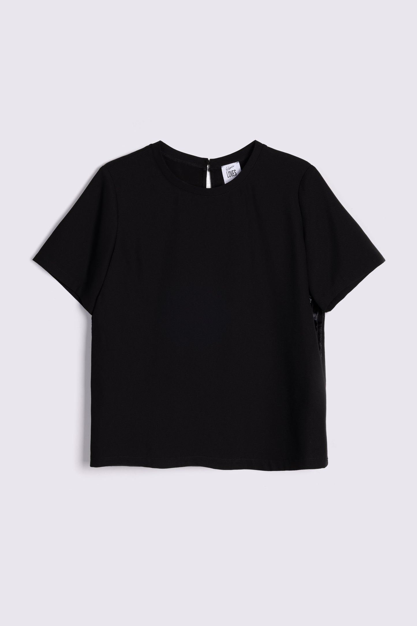 Winnie Lurex Side Stripe T-Shirt (Black)