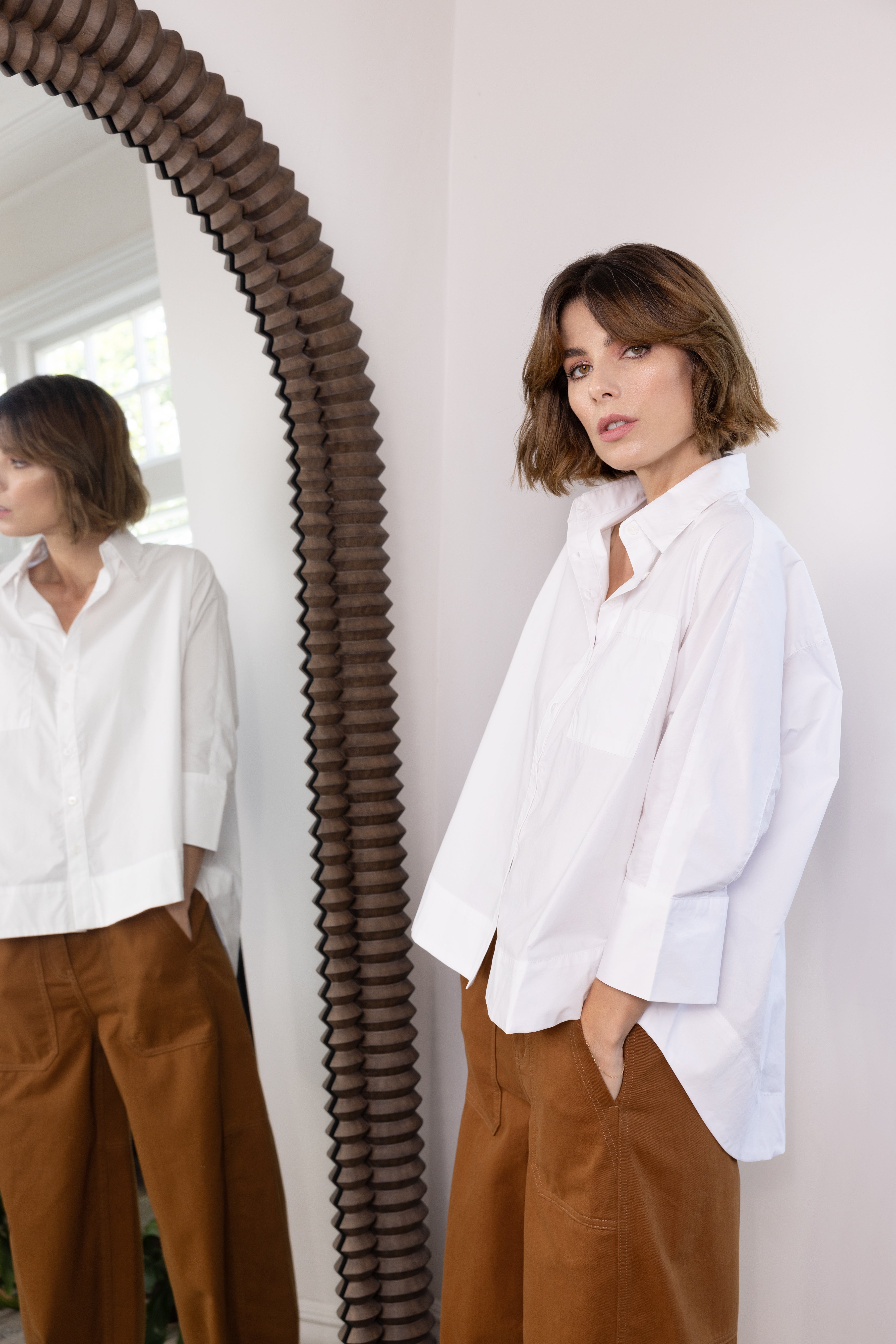 Olivia Oversized Poplin Shirt White