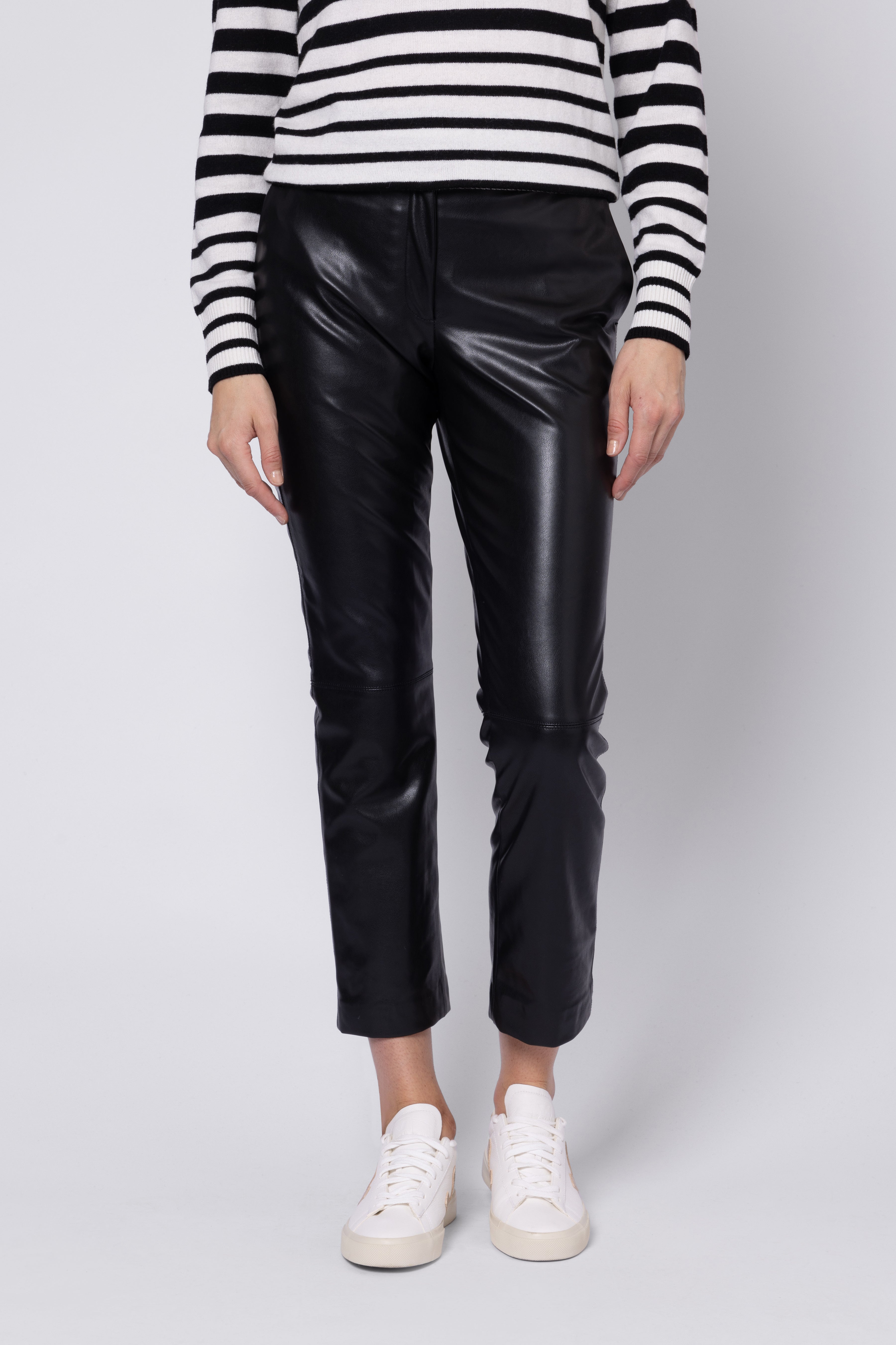 black faux leather trousers elevenloves.co.uk