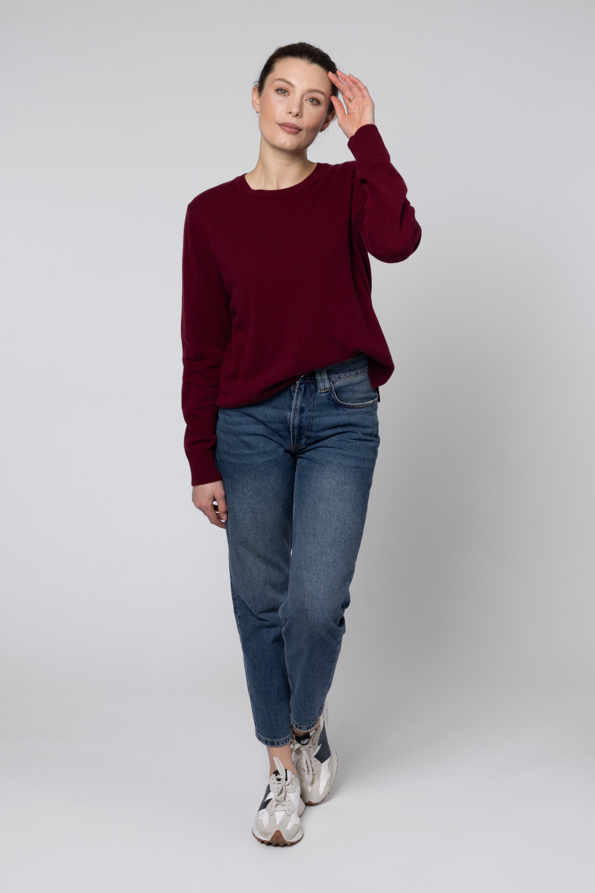 
ALEX CASHMERE BLEND JUMPER BURGUNDY WOMENS KNITWEAR ELEVEN LOVES 11LOVES ELLEN LOVES