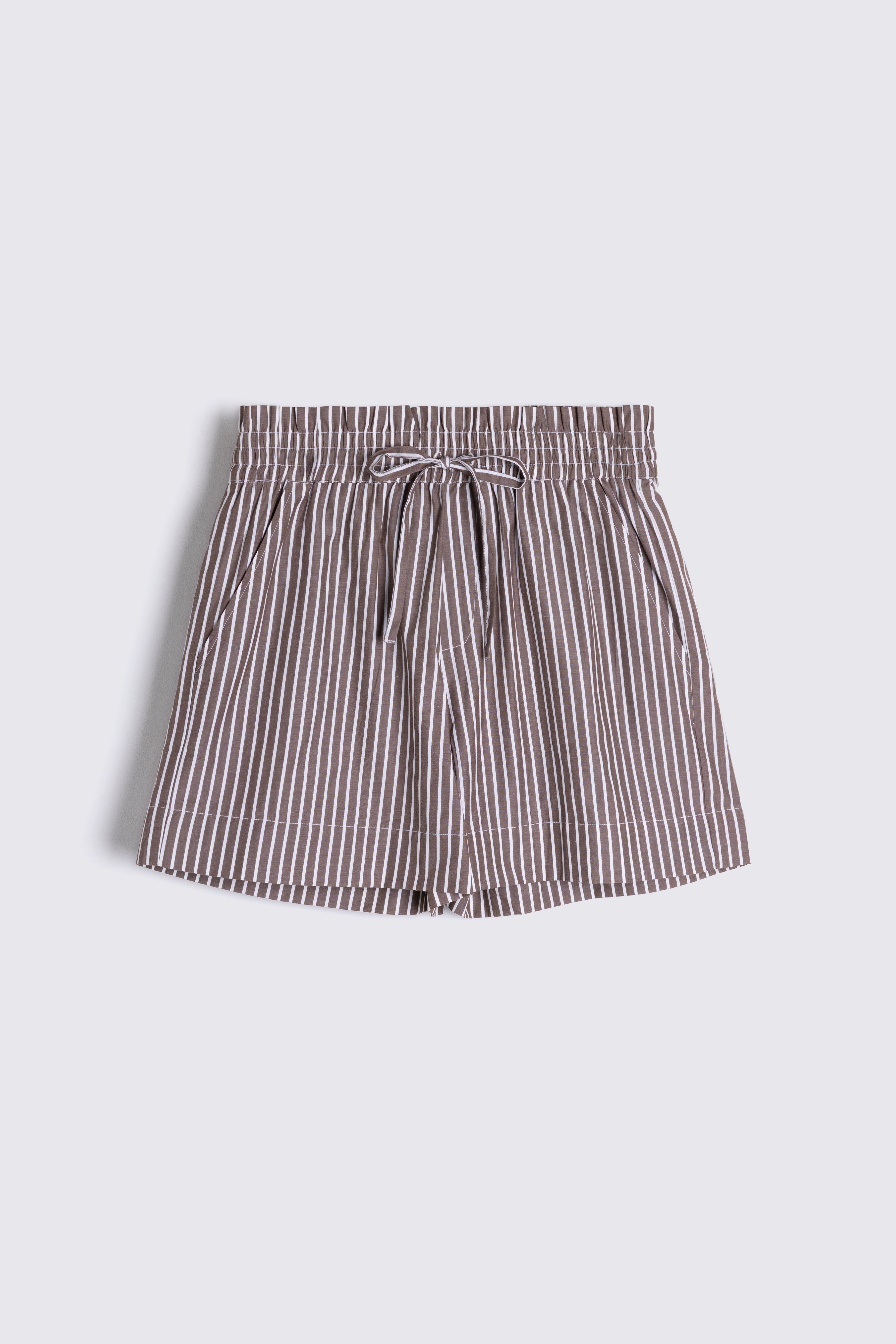 striped cotton shorts on white background