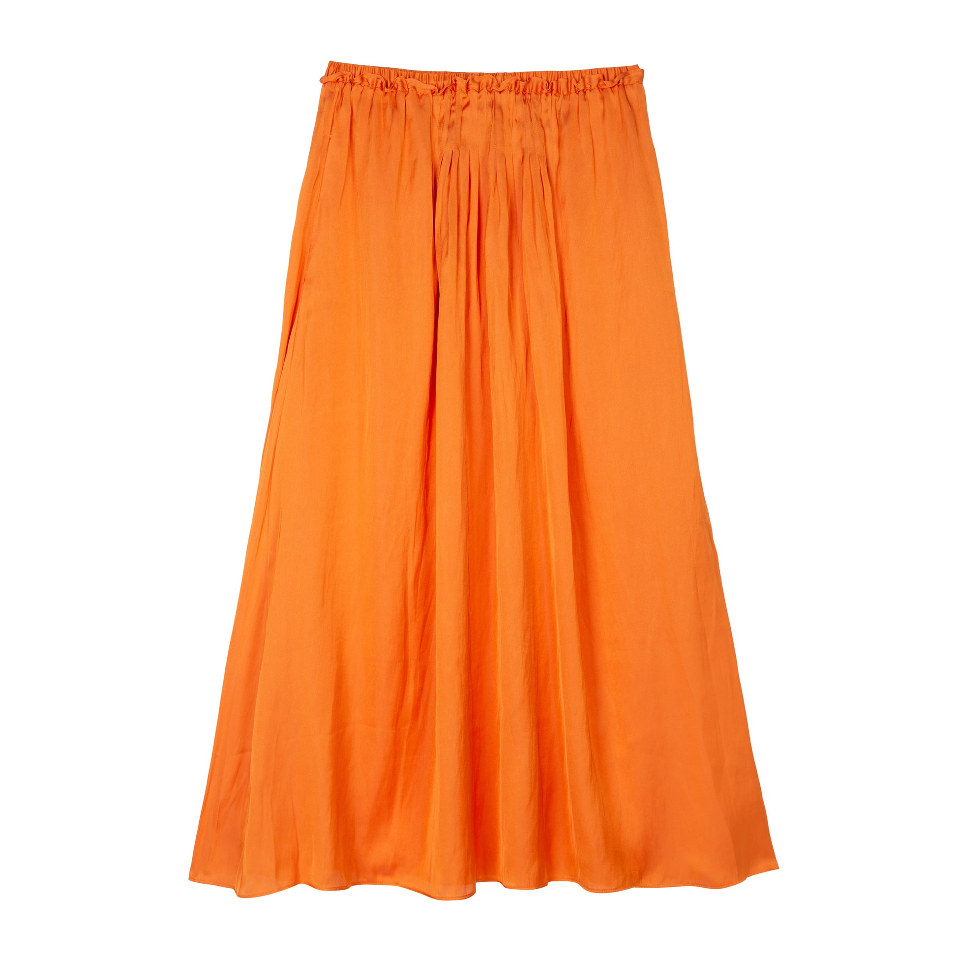 saffy satin orange skirt recycled Eleven Loves